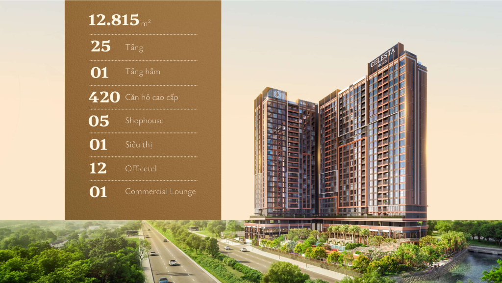 phối cảnh celesta gold